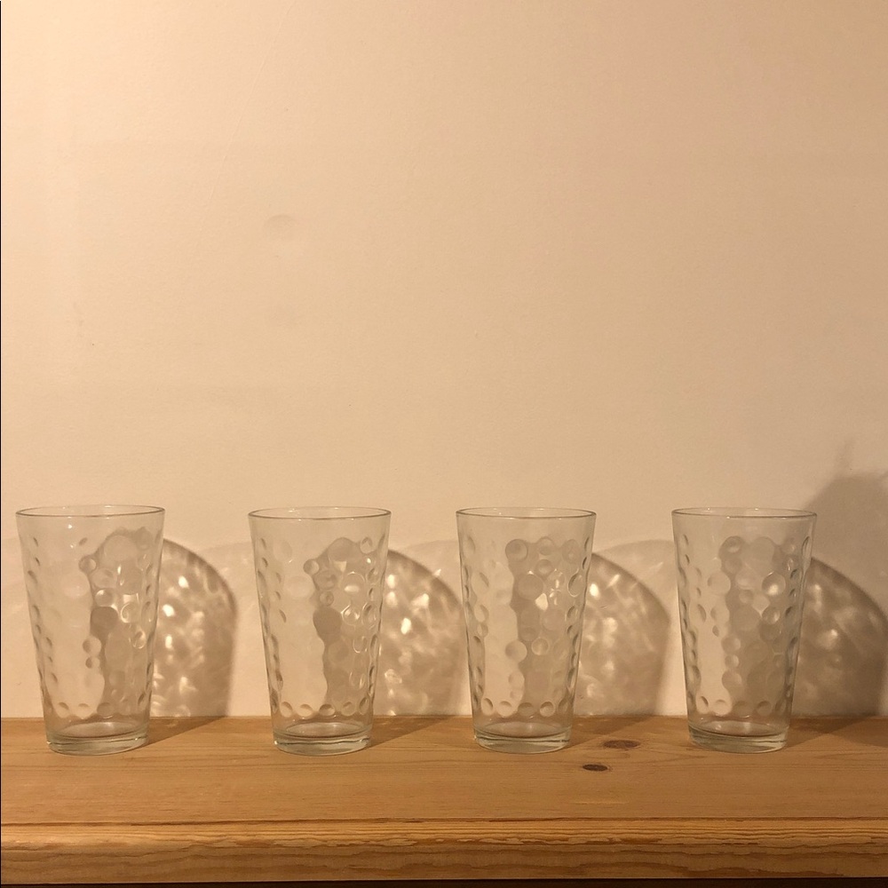 Elegant Clear Glass Tumbler Set NWOT